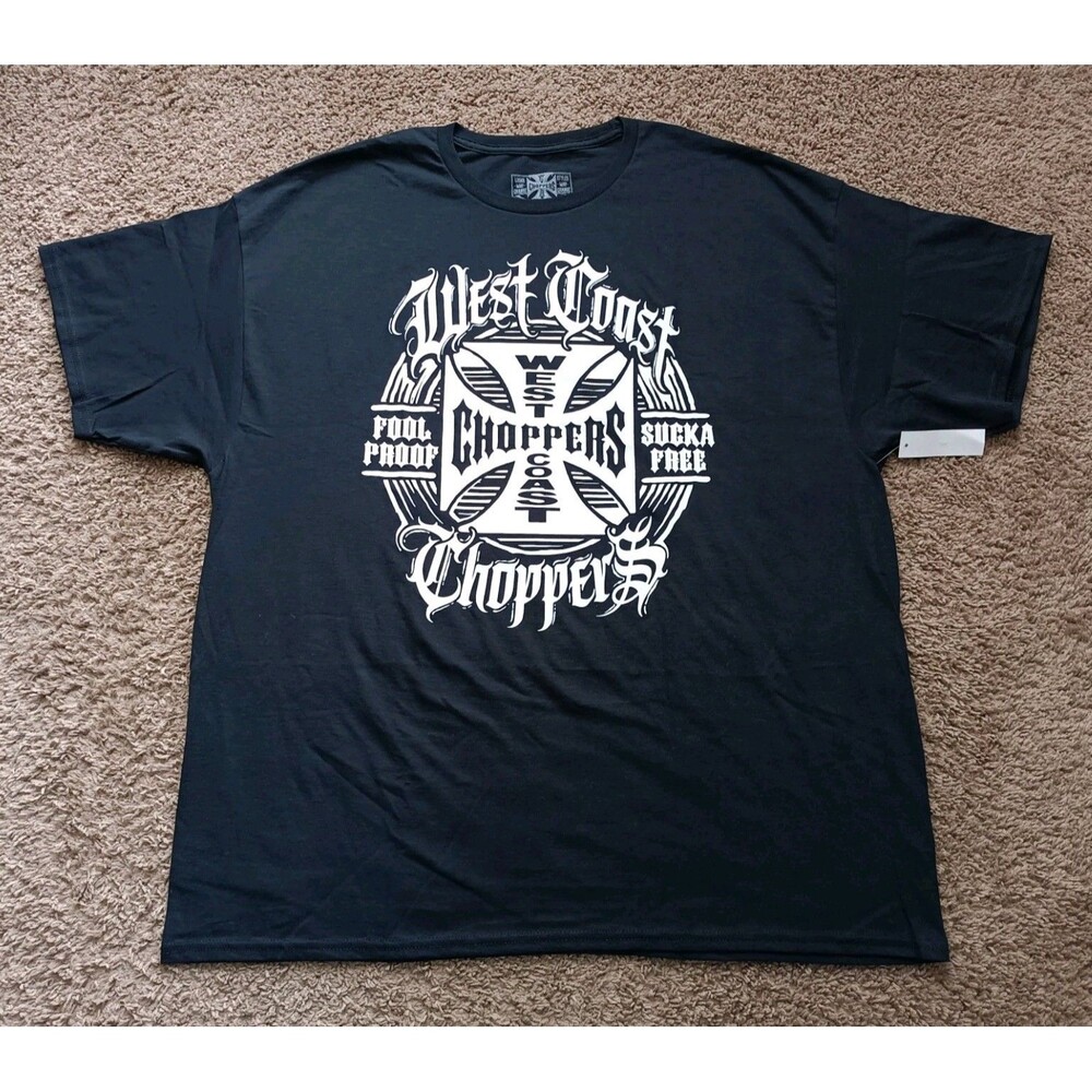 West Coast Choppers Graphic T-Shirt Men's Size XL Black Short Sleeve